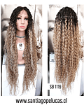 SB 1119 LACE FRONT CRESPA BALAYAGE RUBIO MEDIO