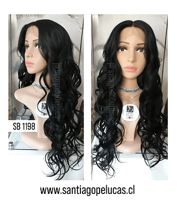 SB 1198 LACE FRONT LARGA ONDULADA NEGRO