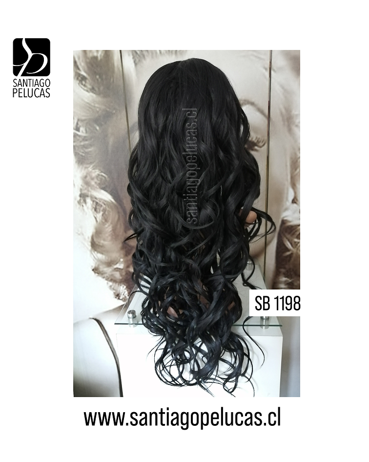 SB 1198 LACE FRONT LARGA ONDULADA NEGRO