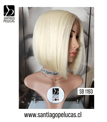 SB 1193 LACE FRONT BOB CORTO RUBIO PLATINADO