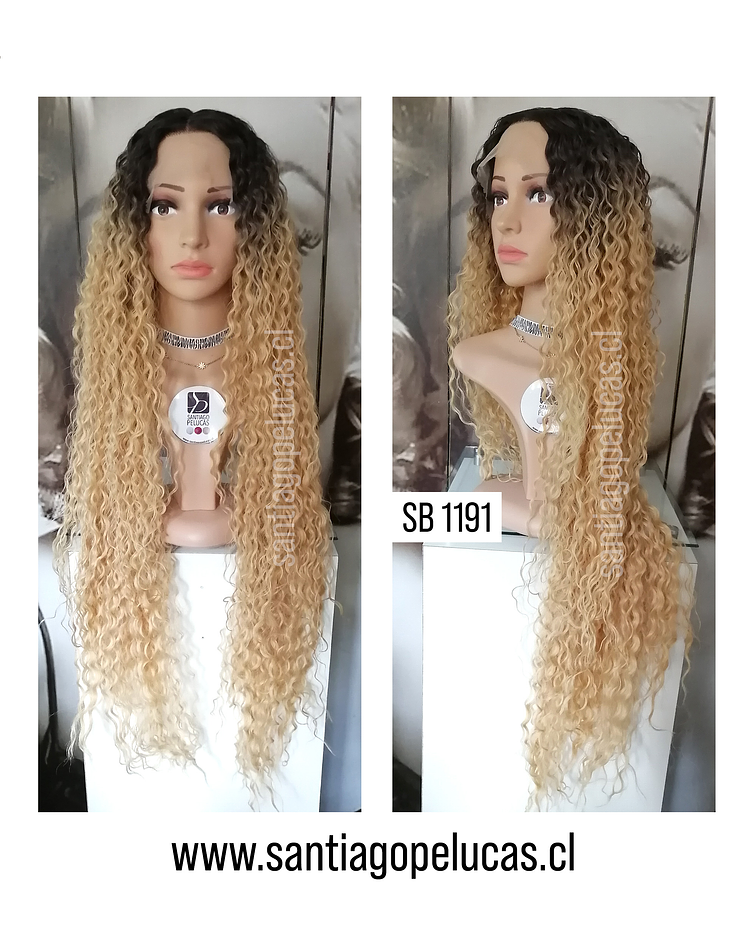 SB 1191 LACE FRONT CRESPA BALAYAGE RUBIO CLARO BEIGE