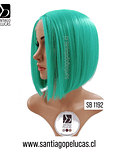 SB 1192 LACE FRONT BOB PARTIDURA AL MEDIO VERDE ESMERALDA