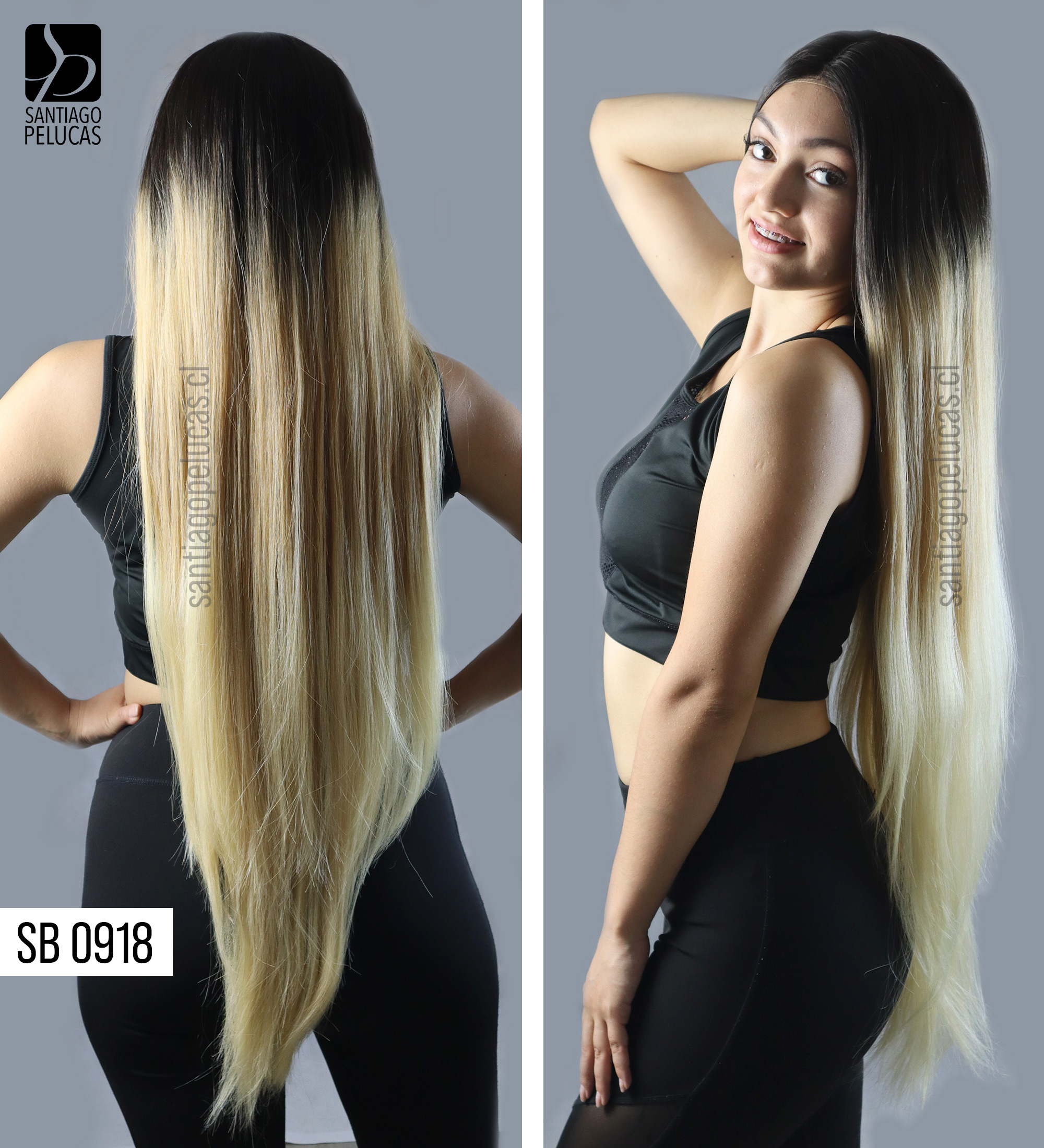 SB0918 LACE FRONT EXTRA LARGA 1 MT LISA BALAYAGE RUBIO