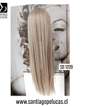 SB 1209 LACE FRONT LARGA LISA RUBIO CLARO MATIZADO CENIZA