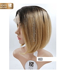 A53 NATURAL LACE FRONT MELENA BOB LISA BALAYAGE RUBIO CLARO