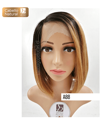 A88 NATURAL LACE FRONT MELENA BOB LISA BALAYAGE RUBIO OSCURO