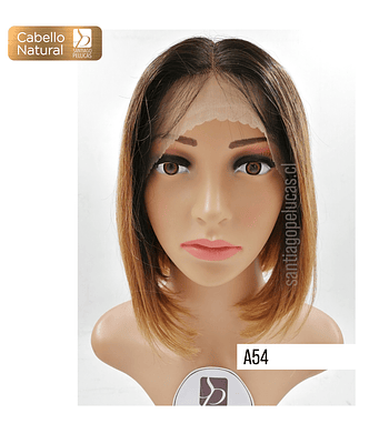 A54 NATURAL LACE FRONT MELENA BOB LISA BALAYAGE RUBIO OSCURO DORADO