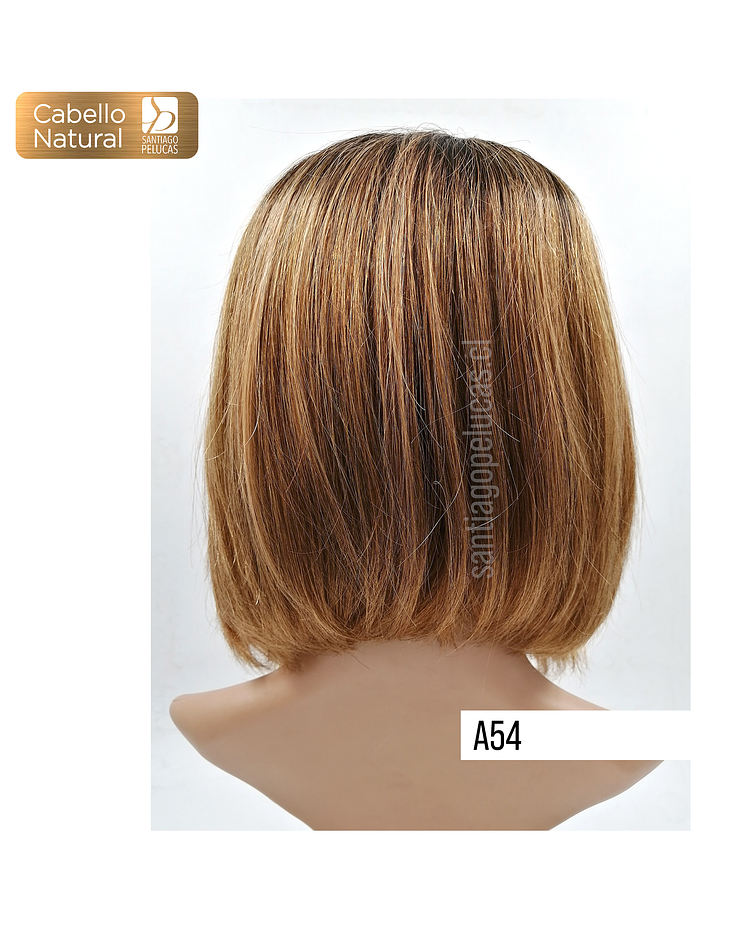 A54 NATURAL LACE FRONT MELENA BOB LISA BALAYAGE RUBIO OSCURO DORADO