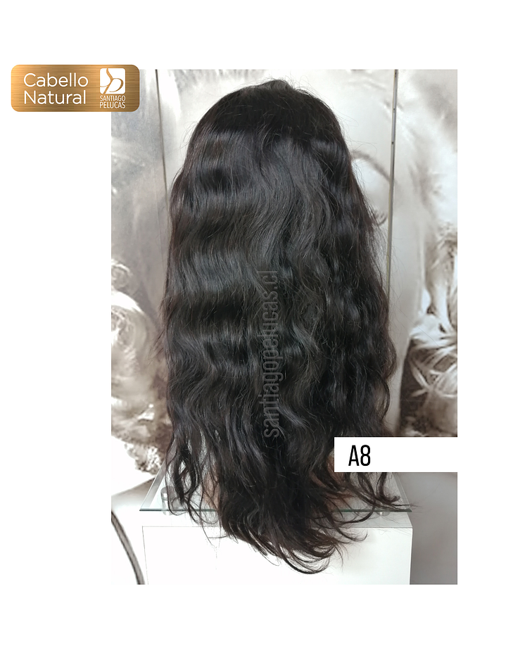 A8 NATURAL LACE FRONT PART. COSTADO LARGA ONDAS CASTAÑO OSCURO