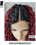 SB 0234 LACE FRONT CRESPA BALAYAGE ROJO BURDEO