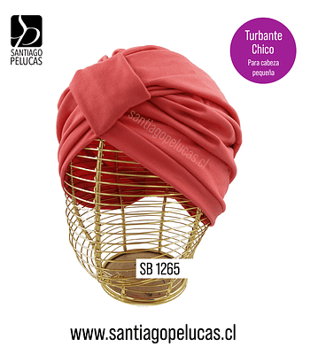 SB 1265 TURBANTE PIEL DURAZNO CORAL (CHICO)