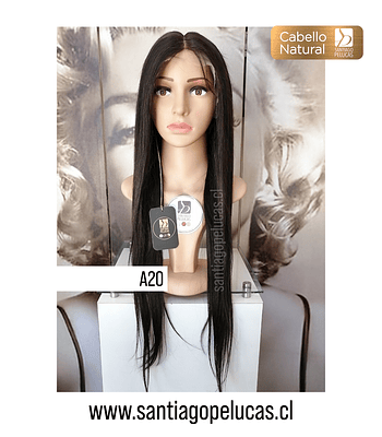 A20 NATURAL LACE FRONT LARGA LISA CASTAÑO OSCURO