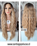 SB 1280 LACE FRONT SEMI CRESPA BALAYAGE RUBIO MATIZADO