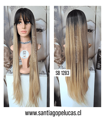 SB 1283 LACE LARGA CON FLEQUILLO BALAYAGE RUBIO CLARO MATIZADO