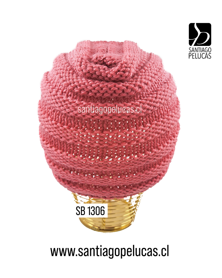 SB 1306 TURBANTE TEJIDO PALO DE ROSA