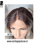 SB 1331 LACE FRONT SEMI CRESPA BALAYAGE RUBIO MATIZADO MECHAS CLARAS