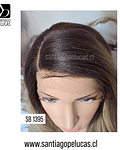 SB 1395 LACE FRONT EXTRA LARGA PART. LADO CON ONDAS BALAYAGE RUBIO MEDIO 