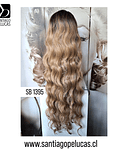 SB 1395 LACE FRONT EXTRA LARGA PART. LADO CON ONDAS BALAYAGE RUBIO MEDIO 