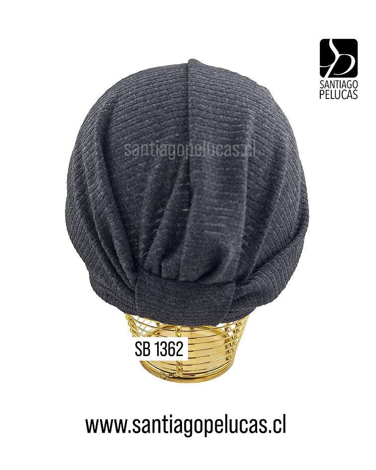 SB 1362 TURBANTE JAZMIN LANILLA ACANALADA GRIS MARENGO