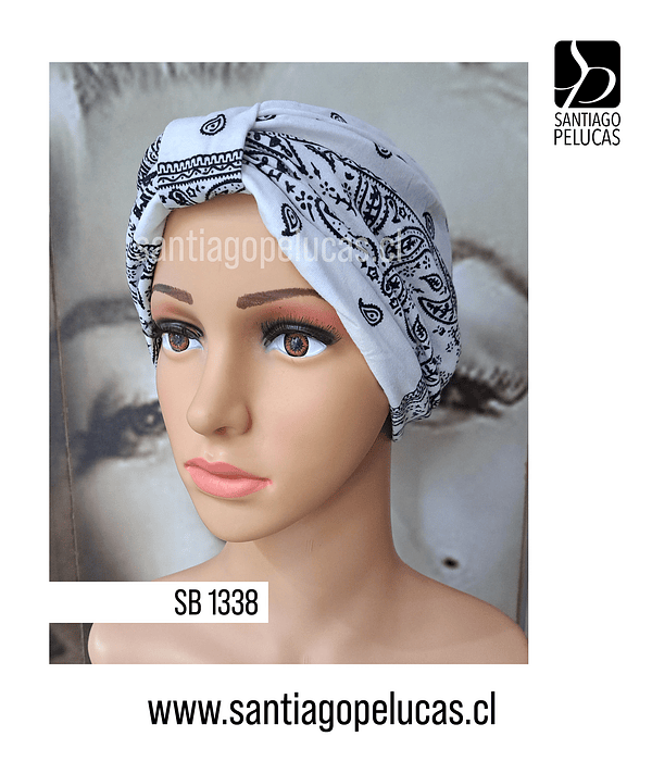 SB 1338 TURBANTE DAISY MANDALA BLANCO