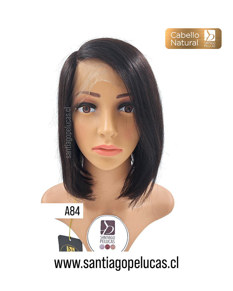 A84 NATURAL LACE FRONT MELENA BOB LISA NEGRO