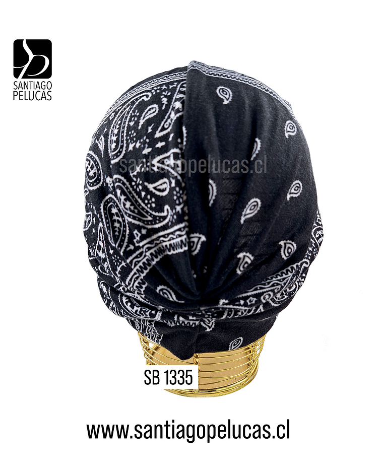 SB 1335 TURBANTE DAISY MANDALA NEGRO