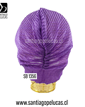 SB 1356 TURBANTE GASA ELASTICADA ESCARCHADA LILA