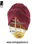 SB 1353 TURBANTE GASA ELASTICADA ESCARCHADA BURDEO