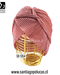 SB 1354 TURBANTE GASA ELASTICADA ESCARCHADA PALO DE ROSA