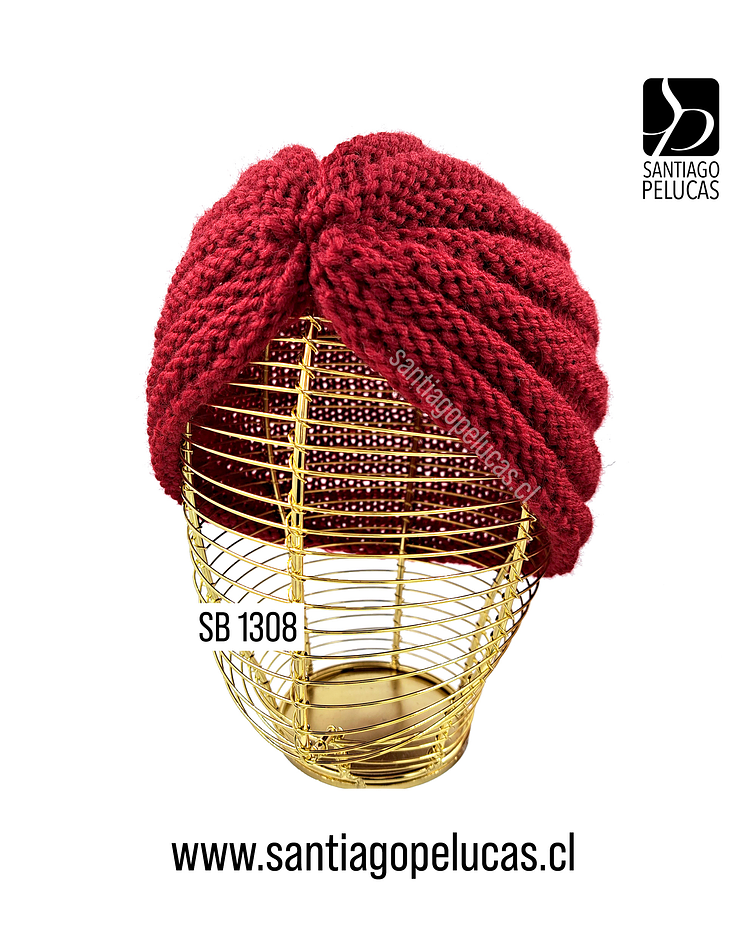 SB 1308 TURBANTE TEJIDO ROJO