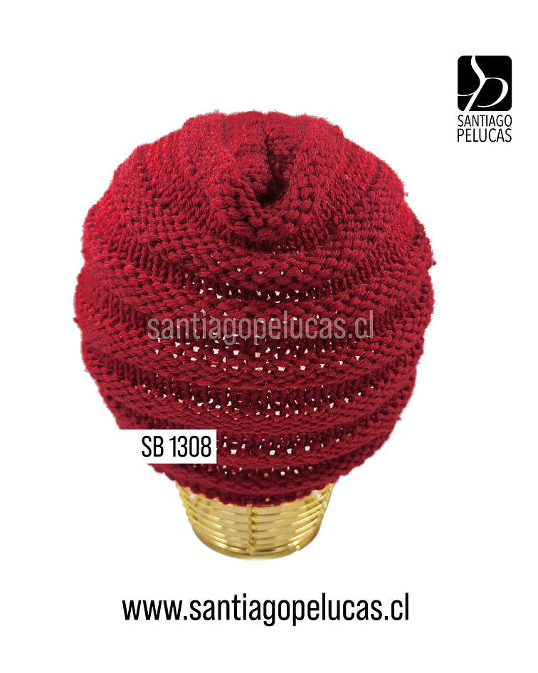 SB 1308 TURBANTE TEJIDO ROJO