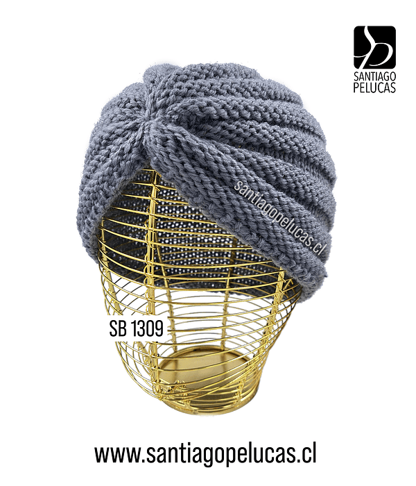 SB 1309 TURBANTE TEJIDO GRIS