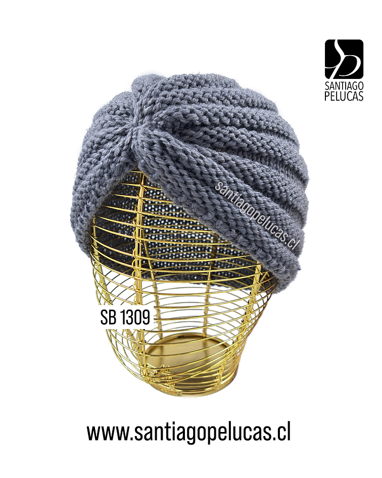 SB 1309 TURBANTE TEJIDO GRIS