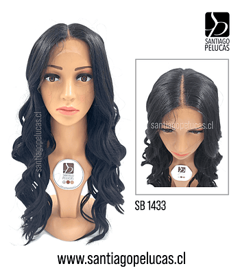 SB 1433 LACE FRONT LARGA ONDAS NEGRO