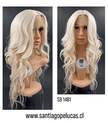 SB 1481 LACE FRONT BASICA RUBIO PLATINADO MATIZADO