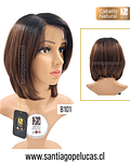 B101 LACE FRONT MELENA LISA BOB CASTAÑO MATIZADO CON CRECIMIENTO