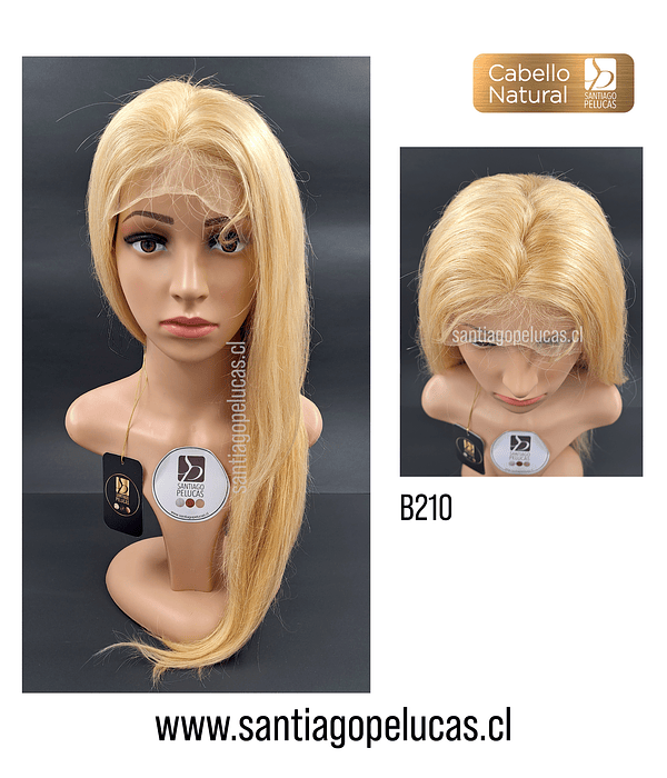 B210 NATURAL LACE FRONTAL LARGA LISA RUBIO EXTRA CLARO