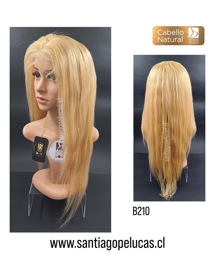 B210 NATURAL LACE FRONTAL LARGA LISA RUBIO EXTRA CLARO