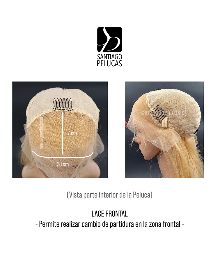 B210 NATURAL LACE FRONTAL LARGA LISA RUBIO EXTRA CLARO