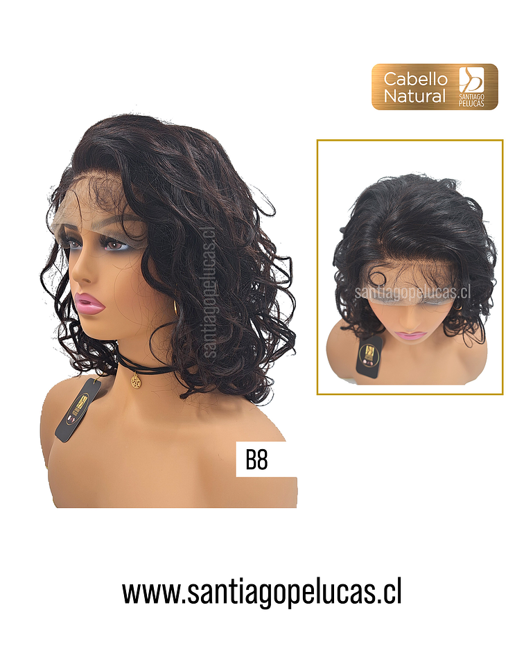 B8 LACE FRONTAL MELENA LARGA ONDULADA CASTAÑO OSCURO