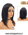 B45 NATURAL LACE FRONTAL MELENA LARGA LISA CASTAÑO OSCURO