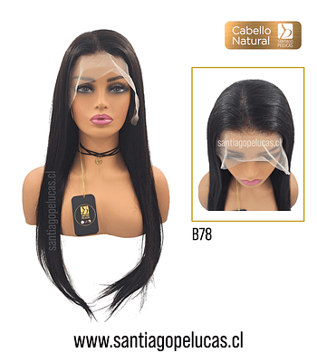 B78 NATURAL LACE FRONTAL EXTRA LARGA LISA CASTAÑO OSCURO