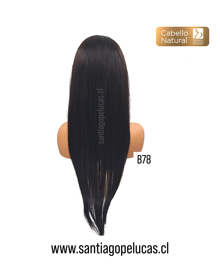 B78 NATURAL LACE FRONTAL EXTRA LARGA LISA CASTAÑO OSCURO