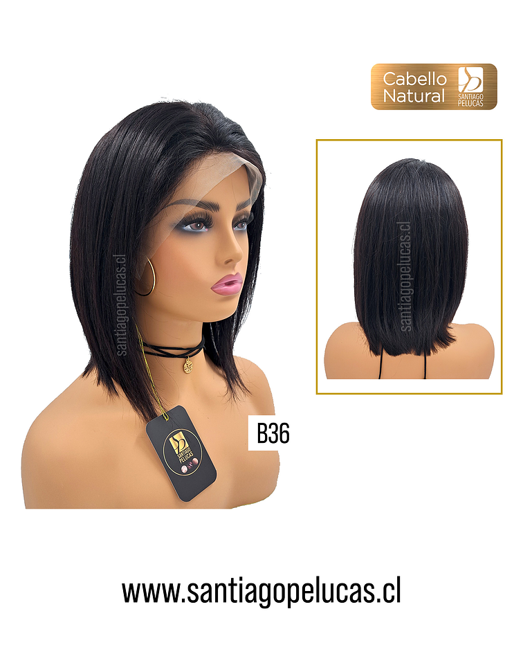 B36 NATURAL LACE FRONTAL MELENA LISA NEGRO