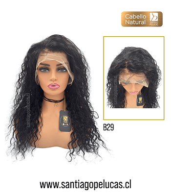 B29 NATURAL LACE FRONTAL LARGA CRESPA CASTAÑO OSCURO- COPIAR