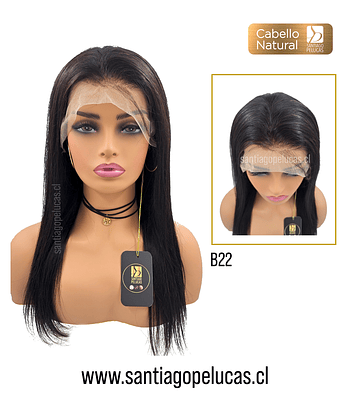 B22 NATURAL LACE FRONTAL LARGA LISA CASTAÑO OSCURO