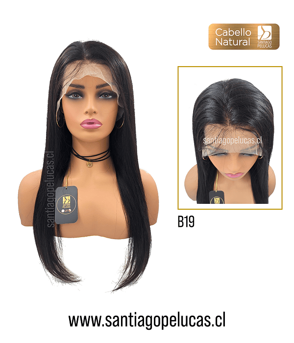 B19 NATURAL LACE FRONTAL LARGA LISA CASTAÑO OSCURO