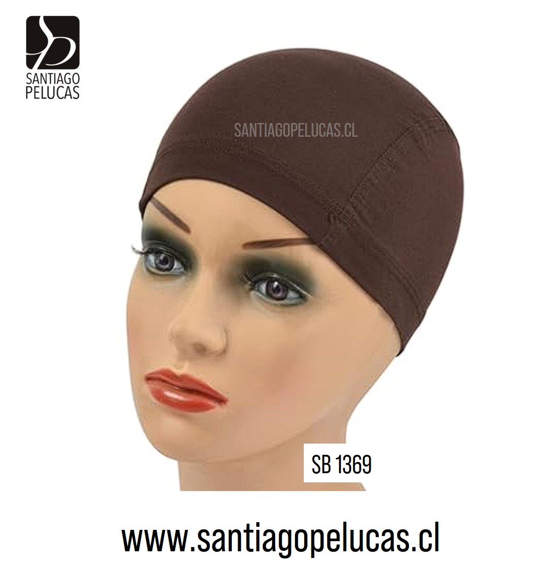 SB1369 WIG CAP BAMBU ANTIBACTERIAL MARRÓN