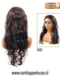 B191 LACE FRONTAL EXTRA LARGA CON ONDAS CASTAÑO OSCURO