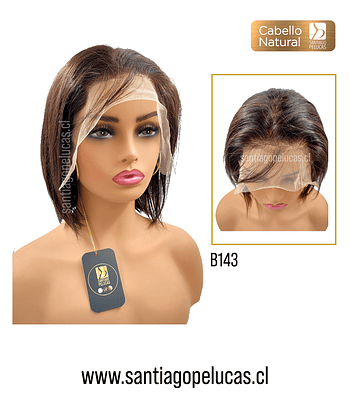 B143 NATURAL LACE FRONTAL MELENA LISA CASTAÑO OSCURO